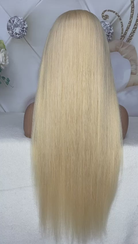613 blonde deep wave 100% Raw virgin hair wig